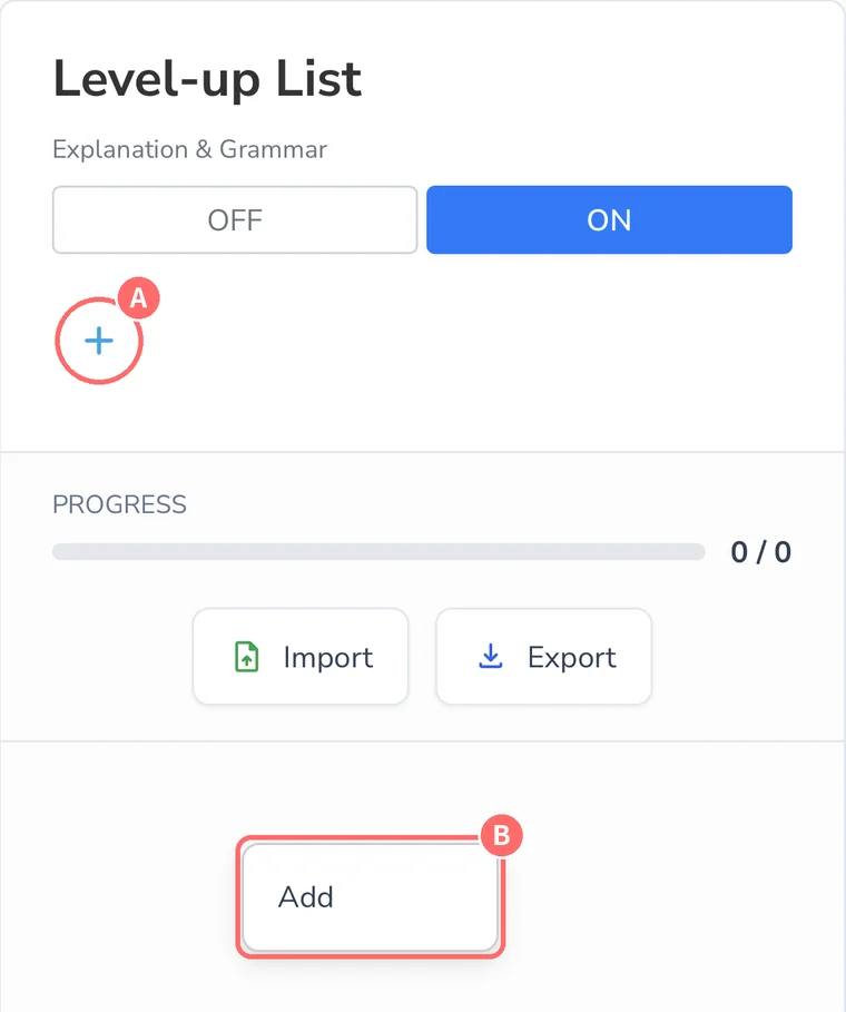 Adding a list